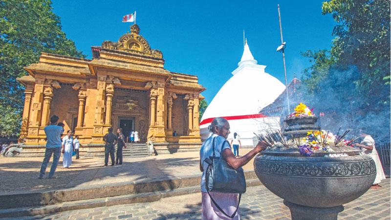 STANDING TALL: The temple of Kelaniya is inspired by the bank of Kelani Ganga   