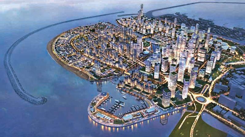 The Colombo Port City. A sketch of the project when completed