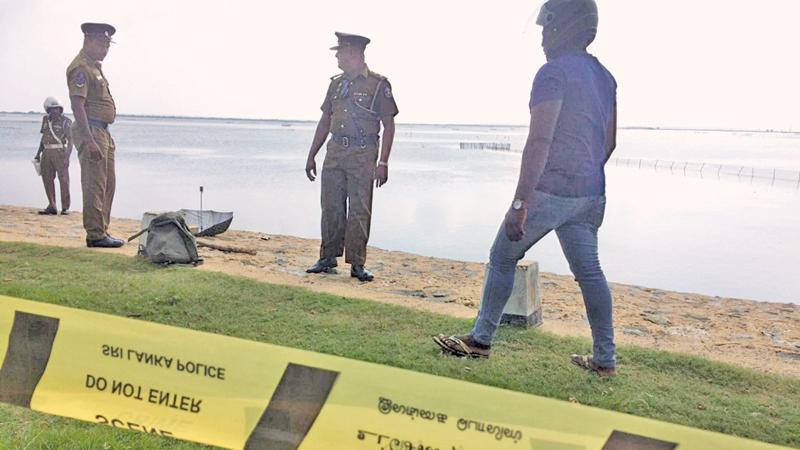 Police officers at the scene of the crime