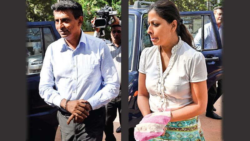 Kapila Chandrasena and spouse, Priyanka Wijenayake - AFP