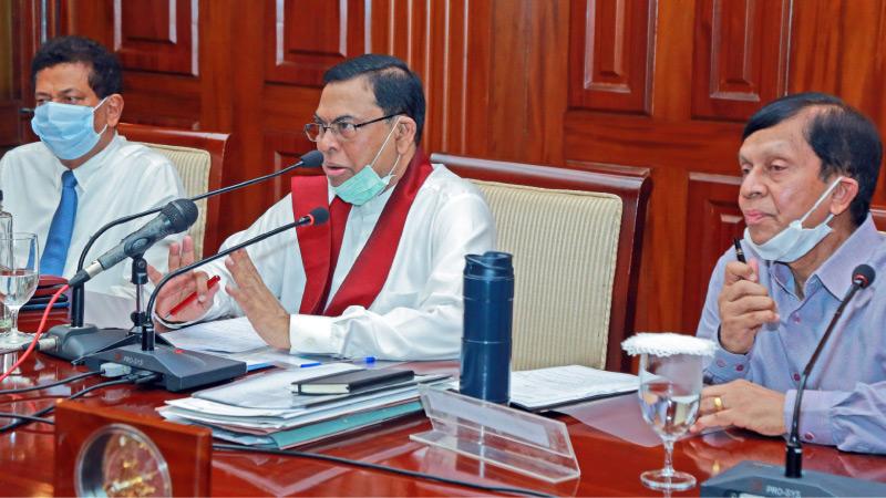 The Special Presidential Task Force headed by former Minister Basil Rajapaksa meeting at Temple Trees on Friday to discuss relief measures for people.