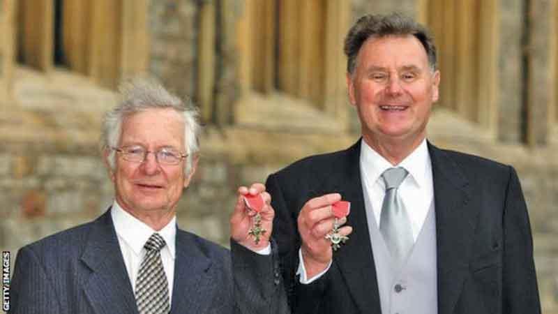 Tony Lewis (right) and Frank Duckworth