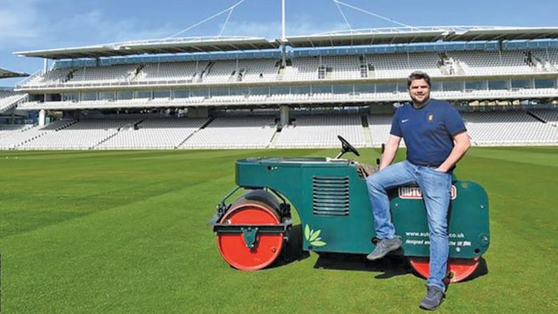 Karl McDermott astride his machine