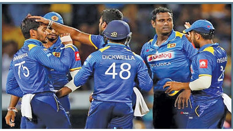 Members of the Sri Lanka team at their last outing against India in Pune in January
