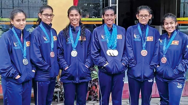 From left: Yehani Kuruppu, Chathurani Karunaratne, Alana Seneviratne, Ganga Seneviratne, Chamudi Karunaratne and Ayla Chitty