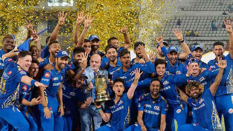 Flashback 2019 the Mumbai Indians celebrate the title