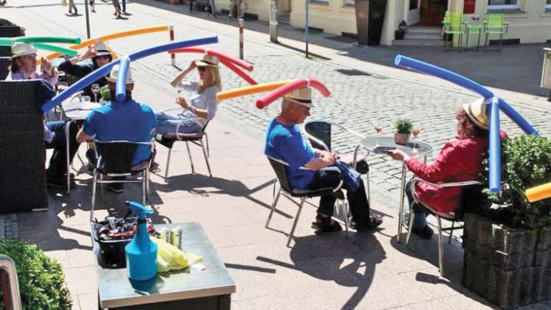 The Cafe Rothe recently reopened after Germany lifted coronavirus lockdown measures.