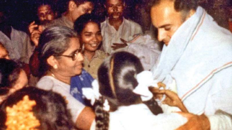 Moments before Rajiv Gandhi was assassinated