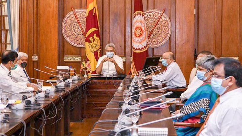 President Gotabaya Rajapaksa addressing Central Bank officials 
