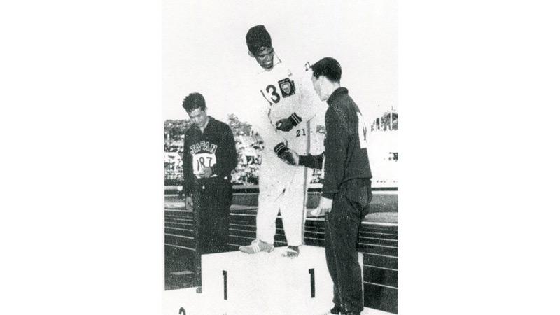 Ethirweerasingam on the podium