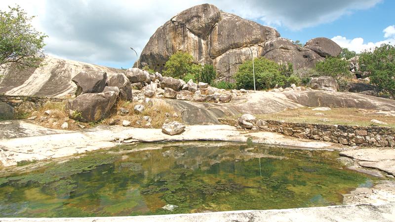 A massive rocky boulder at Magul Maha Vihara