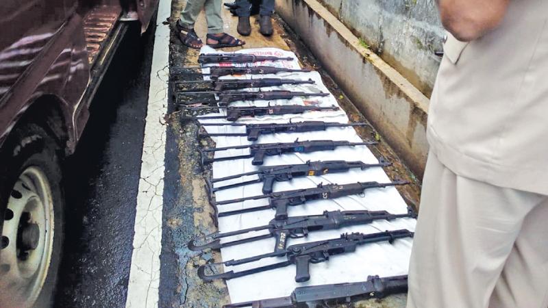 Illegal firearms storage in Pitipana, Homagama