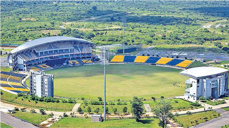 The Mahinda Rajapaksa International Cricket Stadium in Hambantota