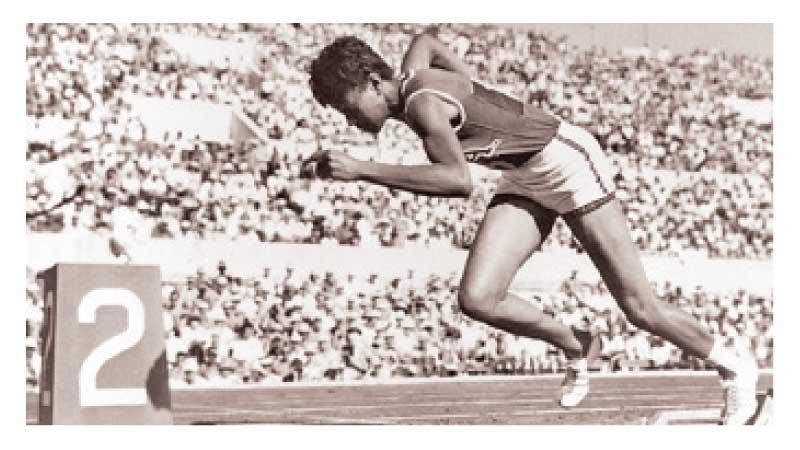 Starting 200m Sprint from the Blocks in Rome 1960    