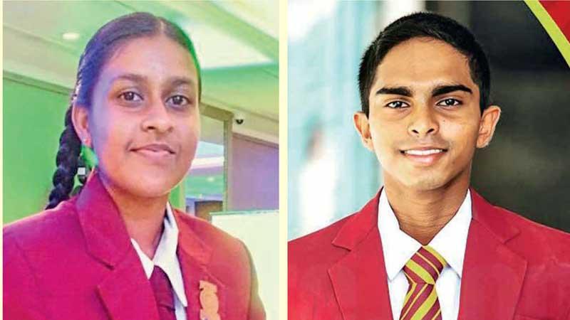 2020 Observer-Mobitel Most Popular Schoolgirl Cricketer of the Year, Nimesh Wijesundera of Marapola MV, Minuwangoda-2020 Observer-Mobitel Most Popular Schoolboy Cricketer of the Year, Anuda Jayaweera of  Ananda College, Colombo