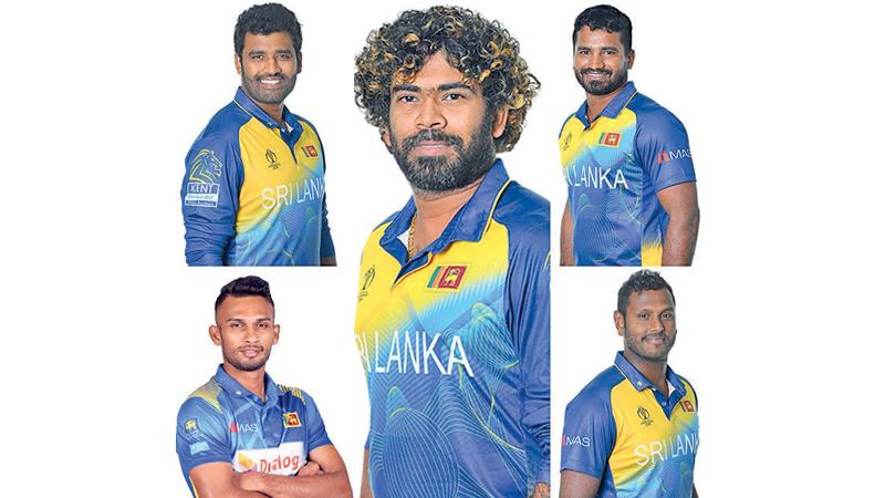 Thisara Perera, Dasun Shanaka, Lasith Malinga, Kusal Perera and Angelo Mathews