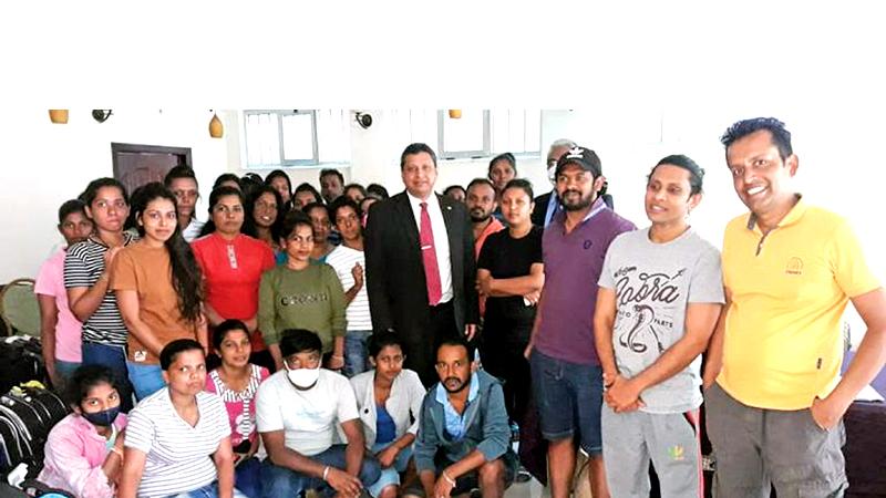 Sri Lankans with Lankan Ethiopian Embassy officials in Addis Ababa