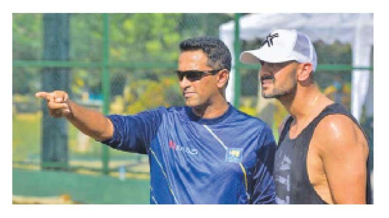 Chamila Gamage (left) with Owais Shah