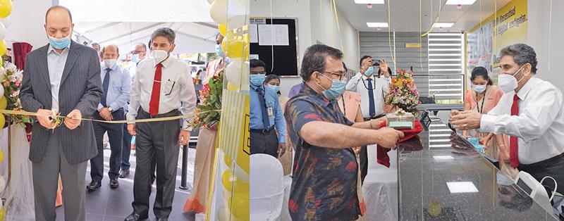 (On left:) The opening of the branch. (On right): The first transaction