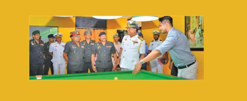 Officers from the Army which plays a leading role in sustaining sports in the country come together for a briefing on billiards and snooker