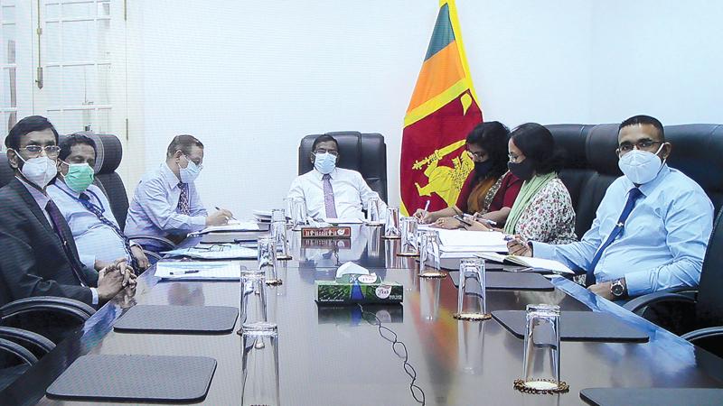 Officials of Sri Lanka Embassy in Myanmar, Foreign Ministry and SriLankan Airlines at the meeting.