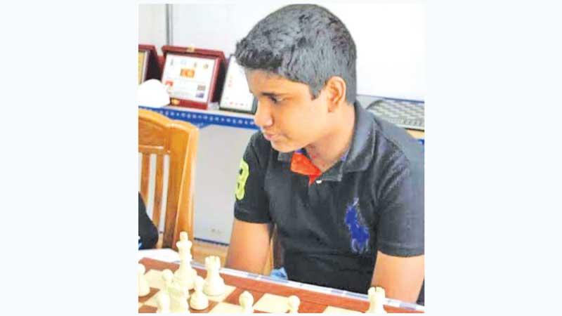 The current National Chess Champion -under 14 Susal de Silva