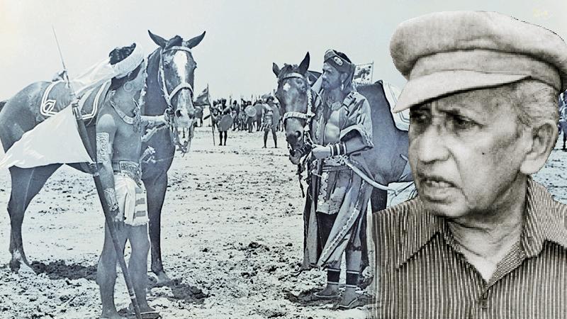 Oliver Tobias as General Migara and Leigh Lawson as Kashyapa at the battleground scene at Mannar.  Courtesy @ Richard Boyle.