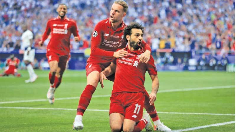 Liverpool players celebrate