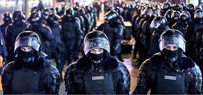 Russian President Vladimir Putin’s spokesman praised the security forces for coming down “hard” on “provocateurs”