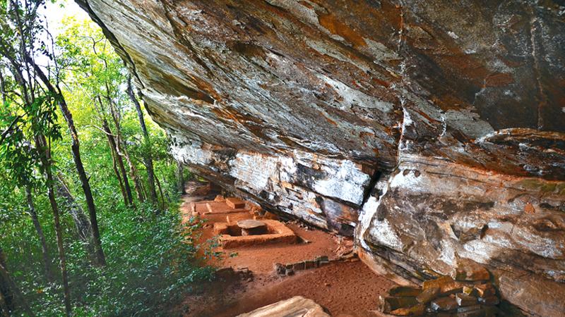 The longest cave with abodes of meditative bhikkhus