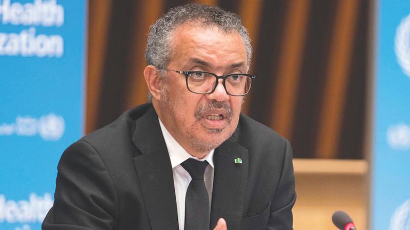 WHO Director General Dr. Tedros Adhanom Ghebreyesus