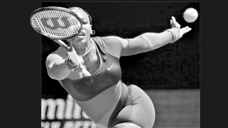 Serena Williams in action