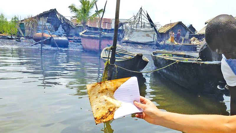 Pollution in the Bille area of the Niger Delta