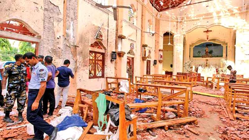 St. Sebastian’s Church in Negombo following the Easter Sunday attacks