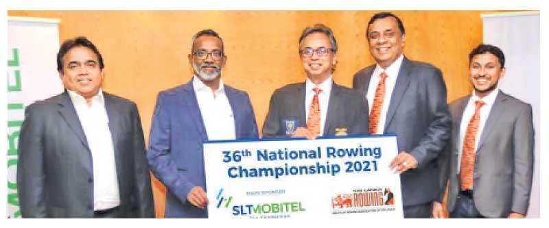 From left: Rohana Ellawala (Deputy Chief Marketing officer, SLT), Chandika Vitharana (Acting Chief Executive Officer, Mobitel), Dimuth Gunawardena (President ARASL), Sithira Wickremasekera (VP ARASL) and Pasan Ranaweera (Sect. ARASL) at the sponsorship presentation