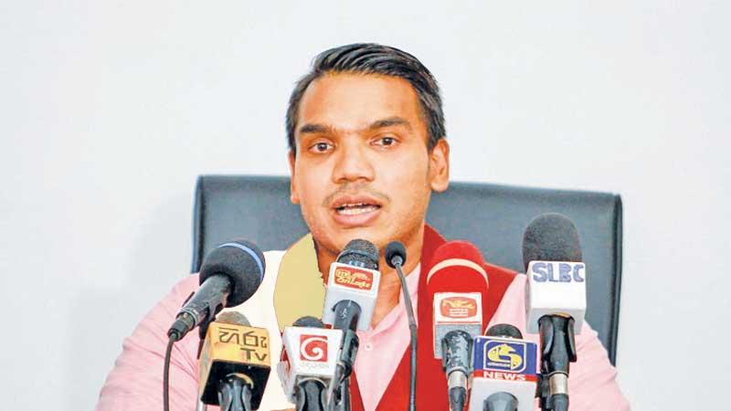 Sports Minister Namal Rajapaksa briefs the media on the ‘Family Run Saturday’