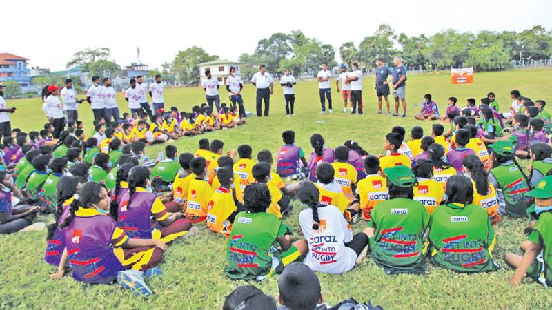School children in Batticaloa come together at a maiden rugby camp