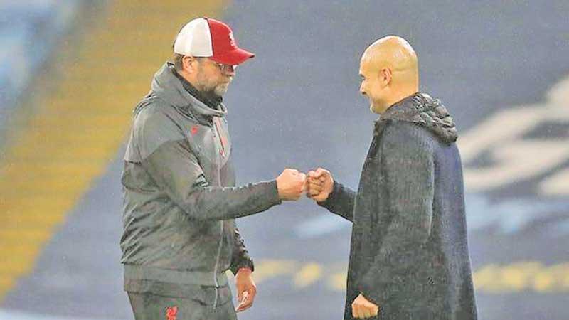 Klopp (left) and Guardiola (right)
