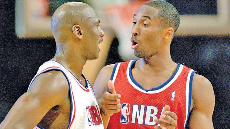 Kobe Bryant (left) and Michael Jordan