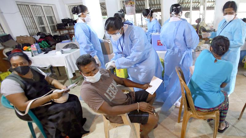 Despite criticism by the political opposition, the vaccination program is proceeding swiftly with the newly approved sinopharm vaccine (Pic: Rukmal Gamage)