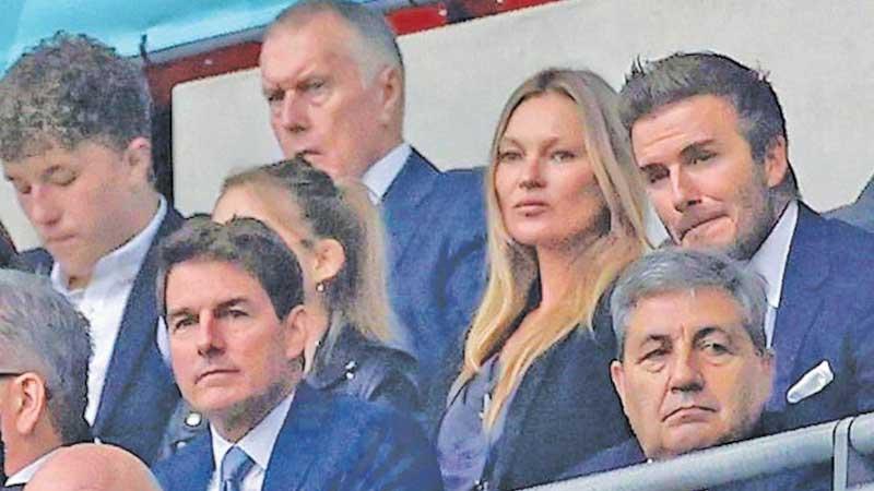 Tom Cruise and David Beckham at the Euro 2020 final 