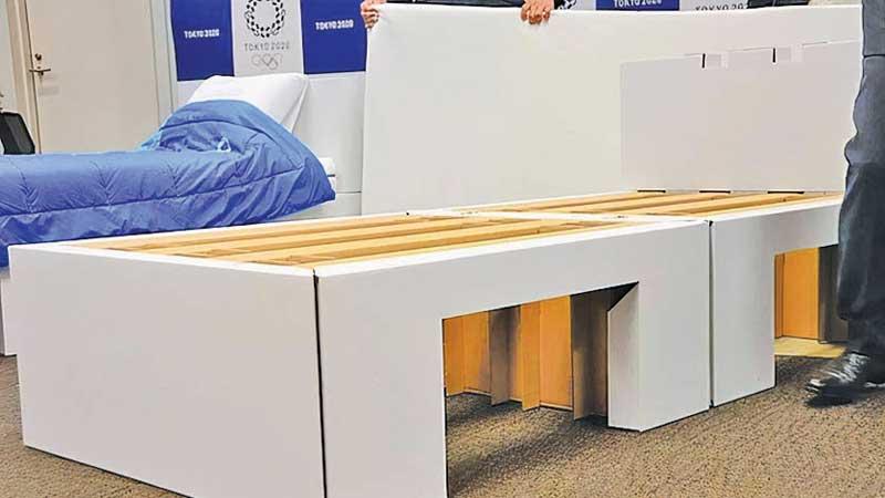 Cardboard beds for the Games