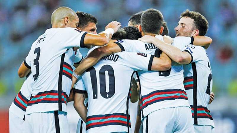 Portugal players celebrate