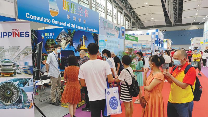 Visitors at the Sri Lanka stall