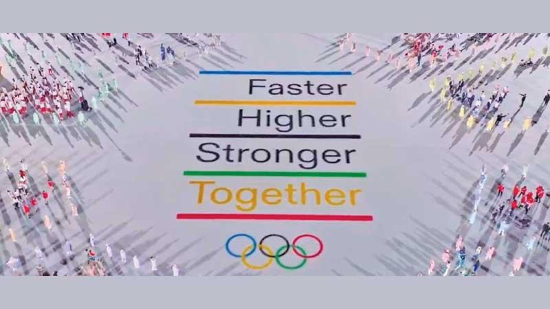 The slogan of the Olympic Games unveiled at Tokyo 2020 