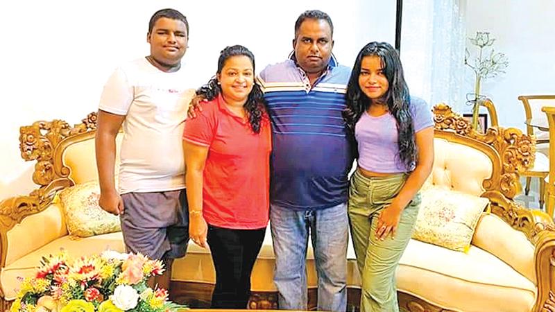Thimalka with her family