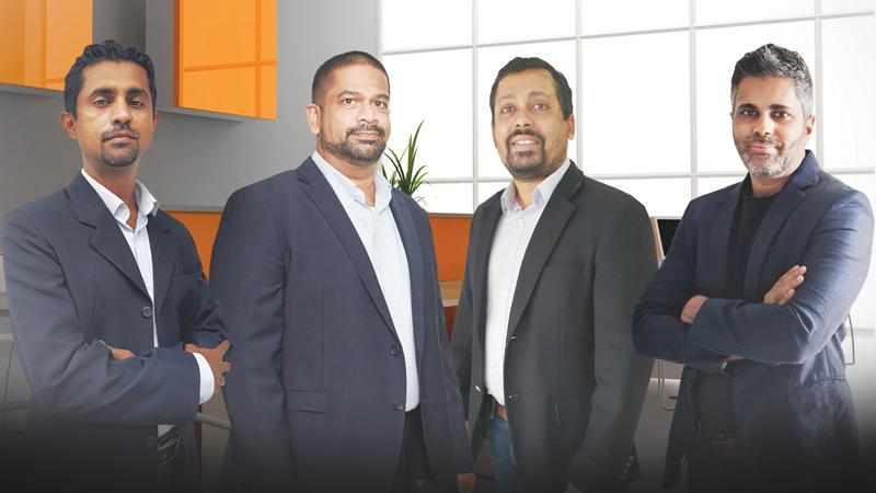 Members of the Cenmetrix Board of Directors (from left):  Chittananda Kulatilake, Arj Wignaraja, Ziyam Kamil and  Farhard Hussain.