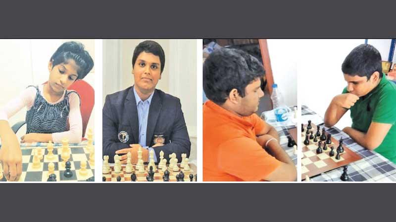 Oshini Gunawardena- World Youth Cup gold medal winner -Harshana Tillekaratne- the West Asian gold medal winner and National Champion -Ranindu Liyanage - National champion -Susal de Silva - West Asian silver medalist