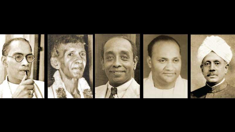 S. W. R. D. Bandaranaike-S. J. V. Chelvanayakam-G. G. Ponnamabalam-A. Amirthalingam-Ponnambalam Arunachalam