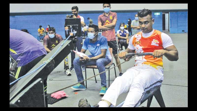 Action from the first ever National Indoor Para Rowing Championship